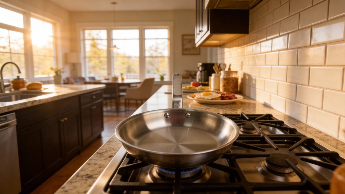Stainless Steel Frying Pan for High Heat Cooking: Master Sear, Stir-Fry, and Crisp with Ease
